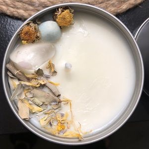 Organic soy wax Leather scent candles